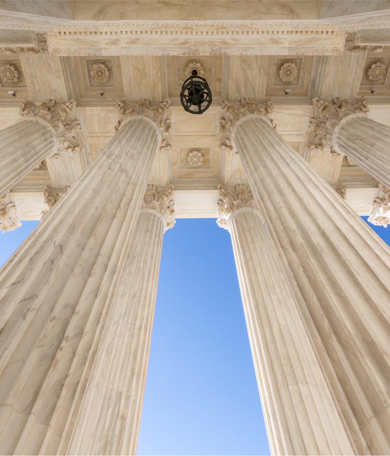 Courtroom roof with columns